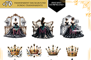 Princess Clipart Black Dress quince, a Person Illustration by VM PARTYS  BY TAIRUMA (Thumbnail 10 of 10)