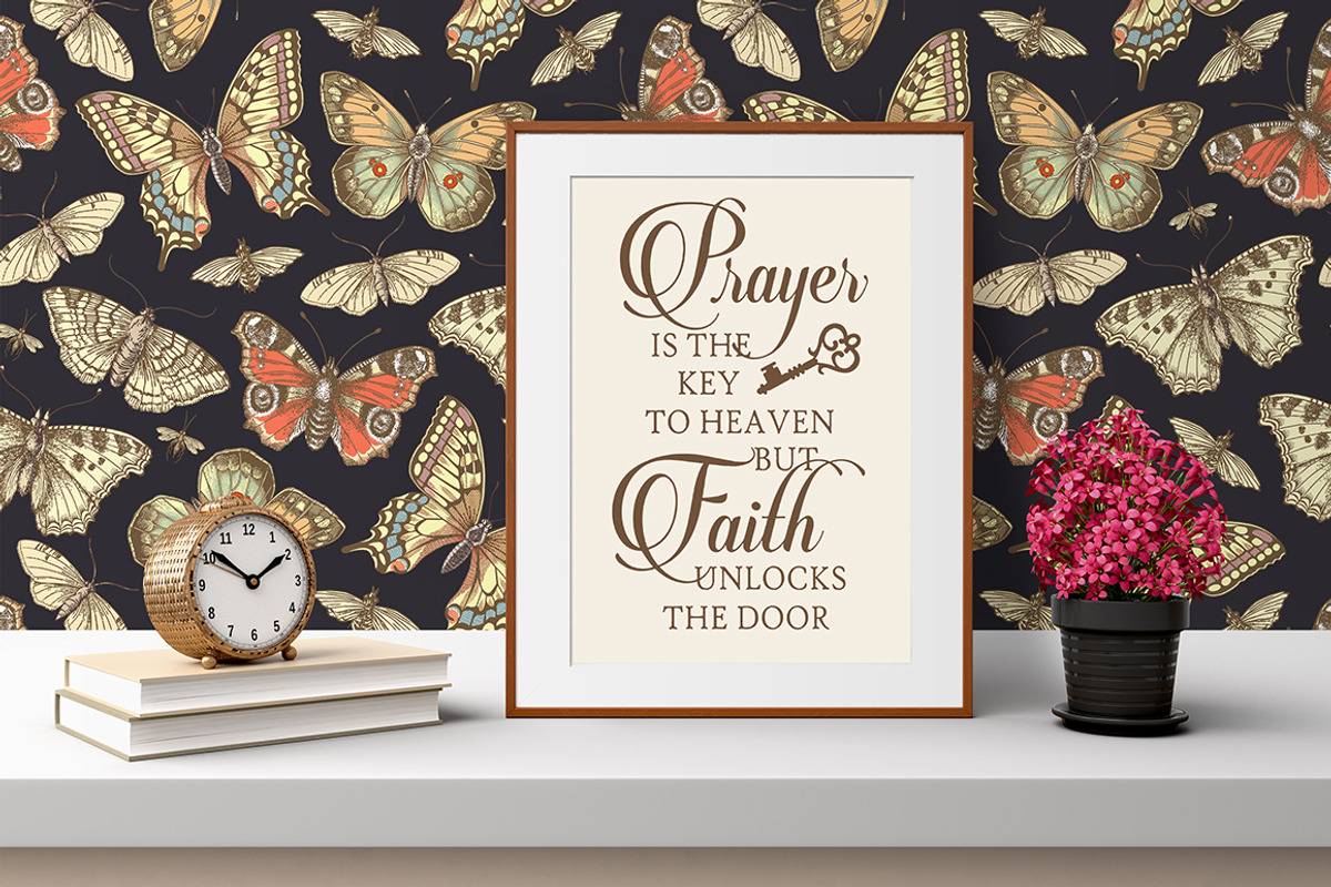 Seamless Butterflies Moth insects, a Pattern Graphic by Vintage (Photo 10 of 13)