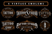 Set of vintage tattoo studio logos., a Branding & Logo Template by Harry Kasyanov (Thumbnail 2 of 8)