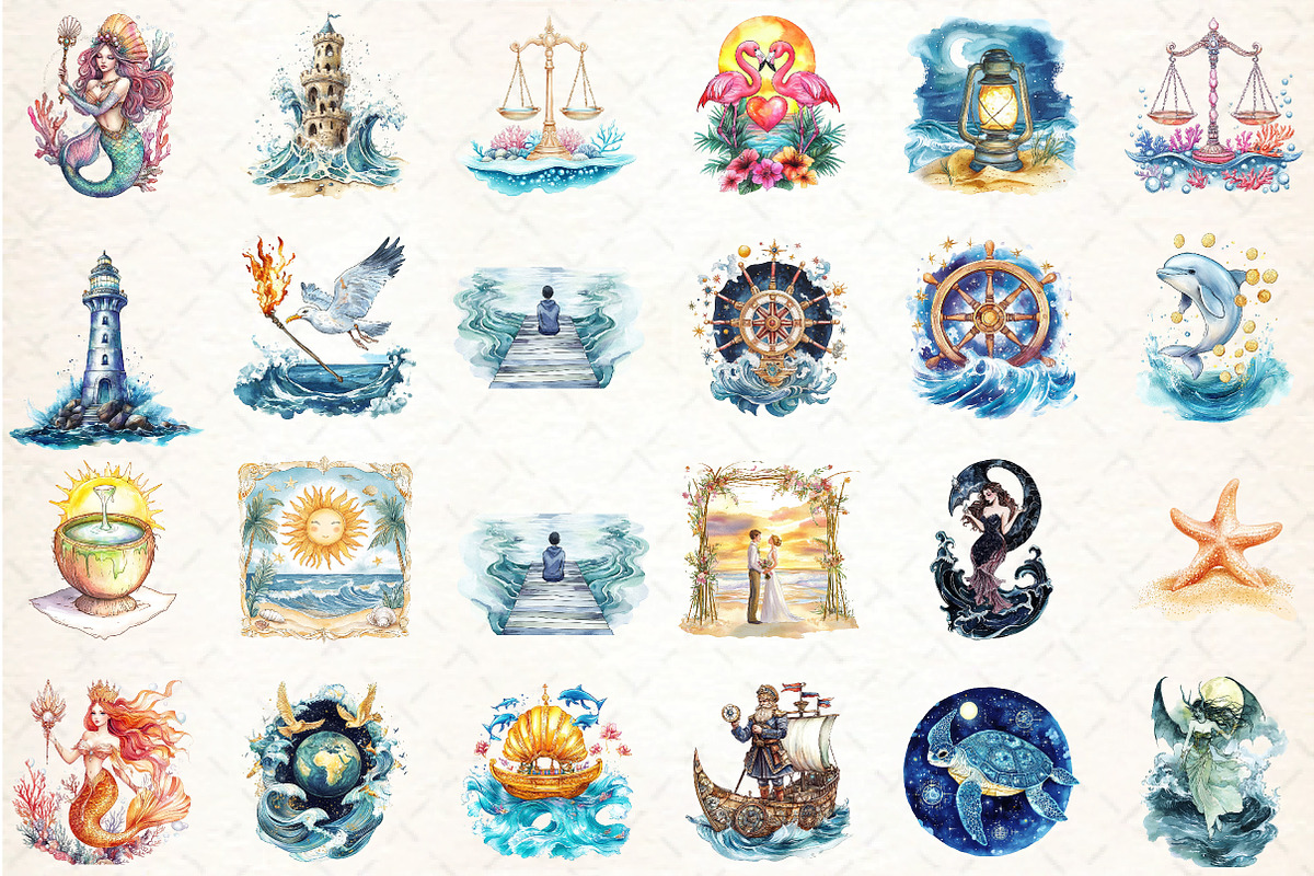 Summer Sublimation Clipart, an Illustration by DreamCafeArt (Photo 3 of 6)