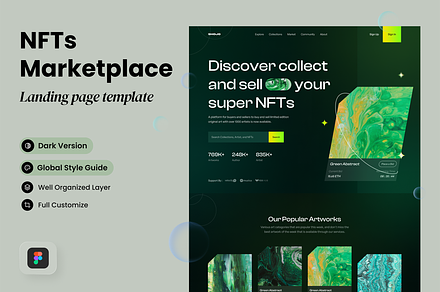 Shojo - NFTs Landing Page, a Landing Page Template by SLAB! Design