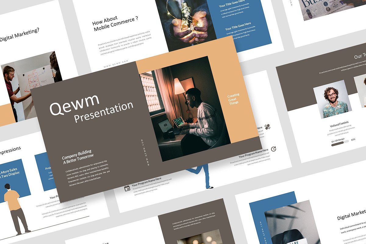 Qewm : Growth Strategy Powerpoint, a Presentation Template by Punkl Camp (Photo 1 of 16)