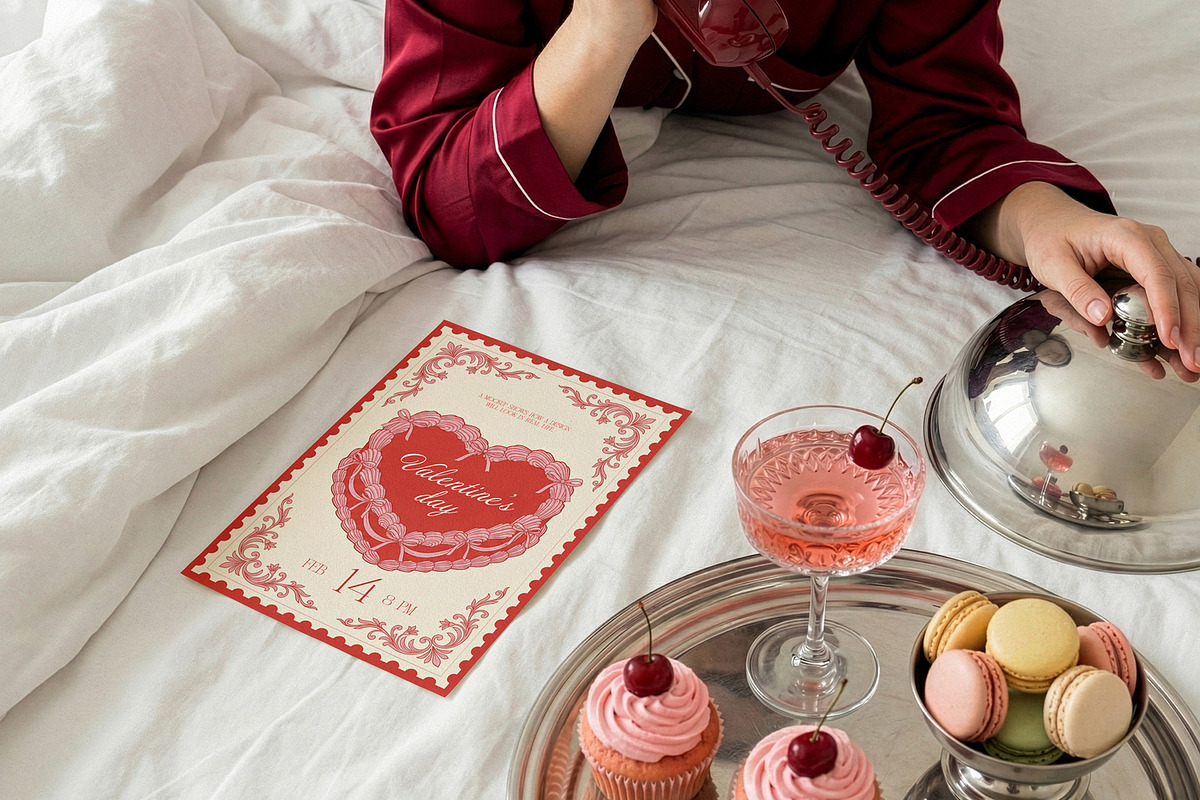Valentine's Day Card Mockup Bundle, a Product Mockup by Wildfield Studio (Photo 8 of 9)