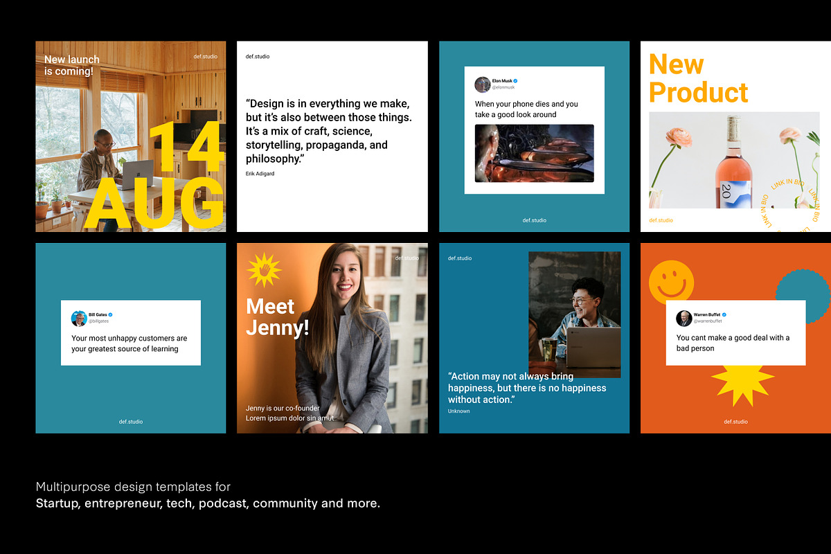 Startup Social Media Pack + Stories, a Social Media Template by Def Studio (Photo 4 of 10)