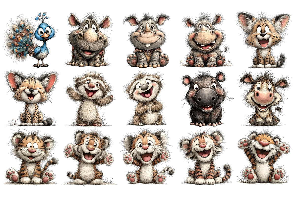 Quirky Safari Animals PNG, an Animal Illustration by Nicolle's Colorful Art (Photo 5 of 6)