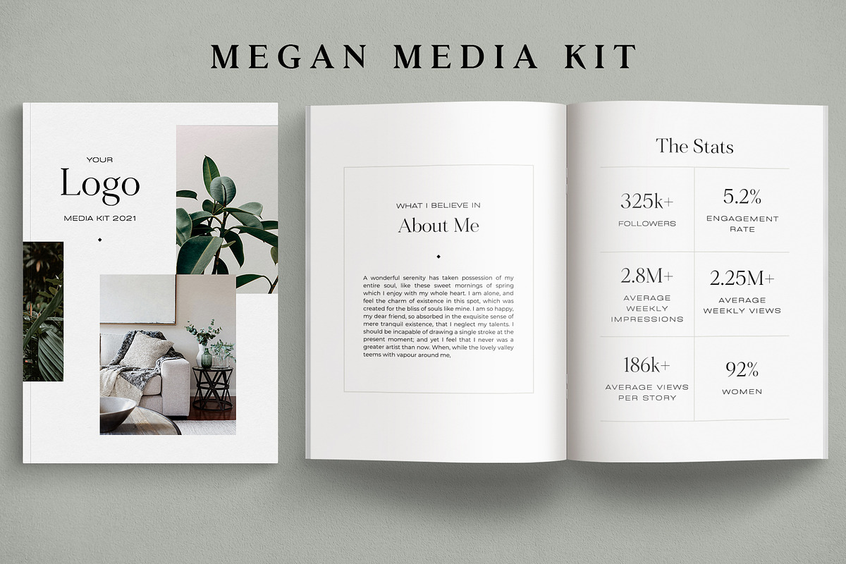Megan CANVA Media Kit, a Magazine Template by Gillian Sarah (Photo 10 of 10)