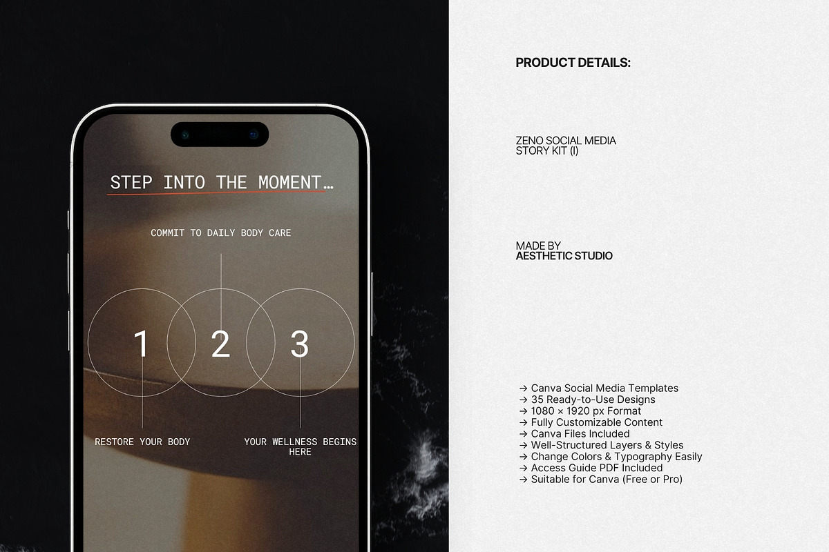 ZENO | Instagram Template (I), a Social Media Template by The Aesthetic Studio (Photo 7 of 10)