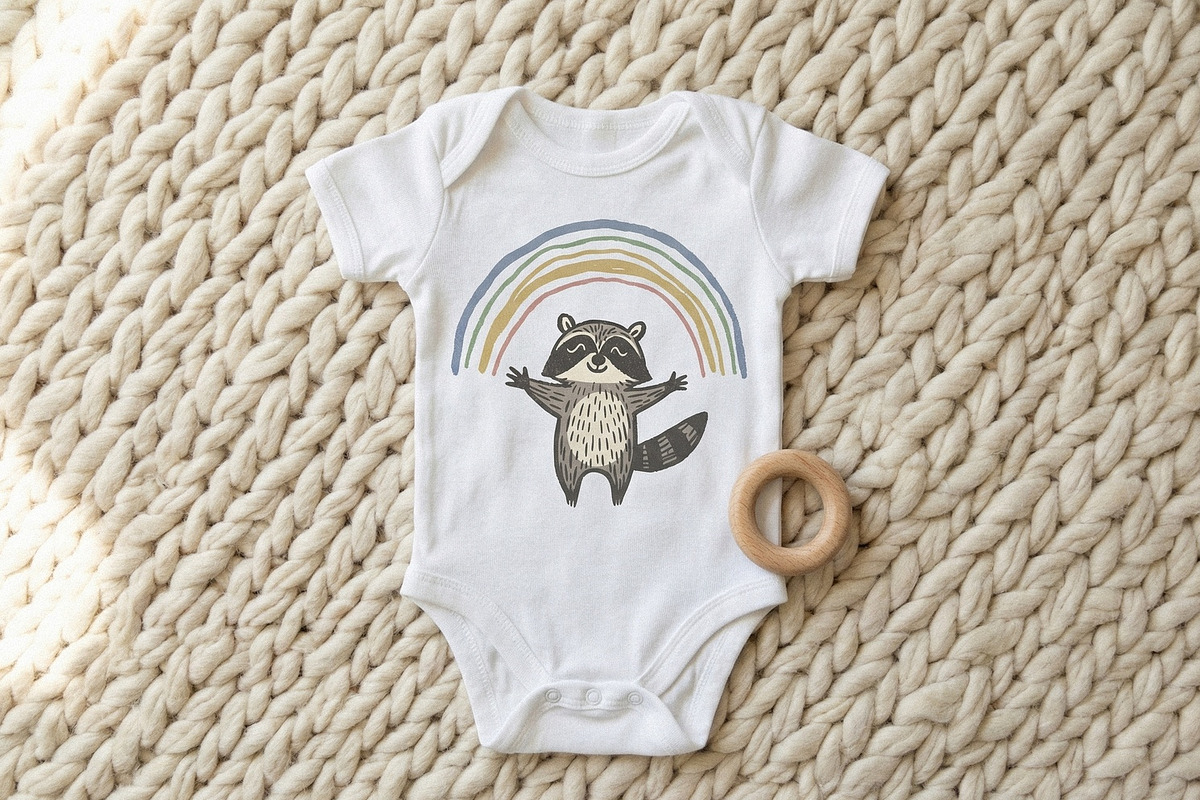 Raccoon PNG Under Rainbow, Cute, an Illustration by SharpMarketplace (Photo 2 of 3)