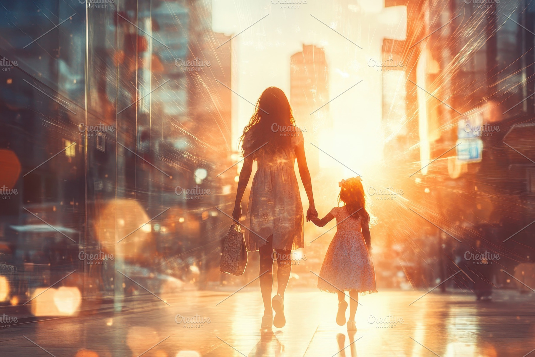 Mother and daughter enjoy a sunset s, a Photo by Iftikhar Alam