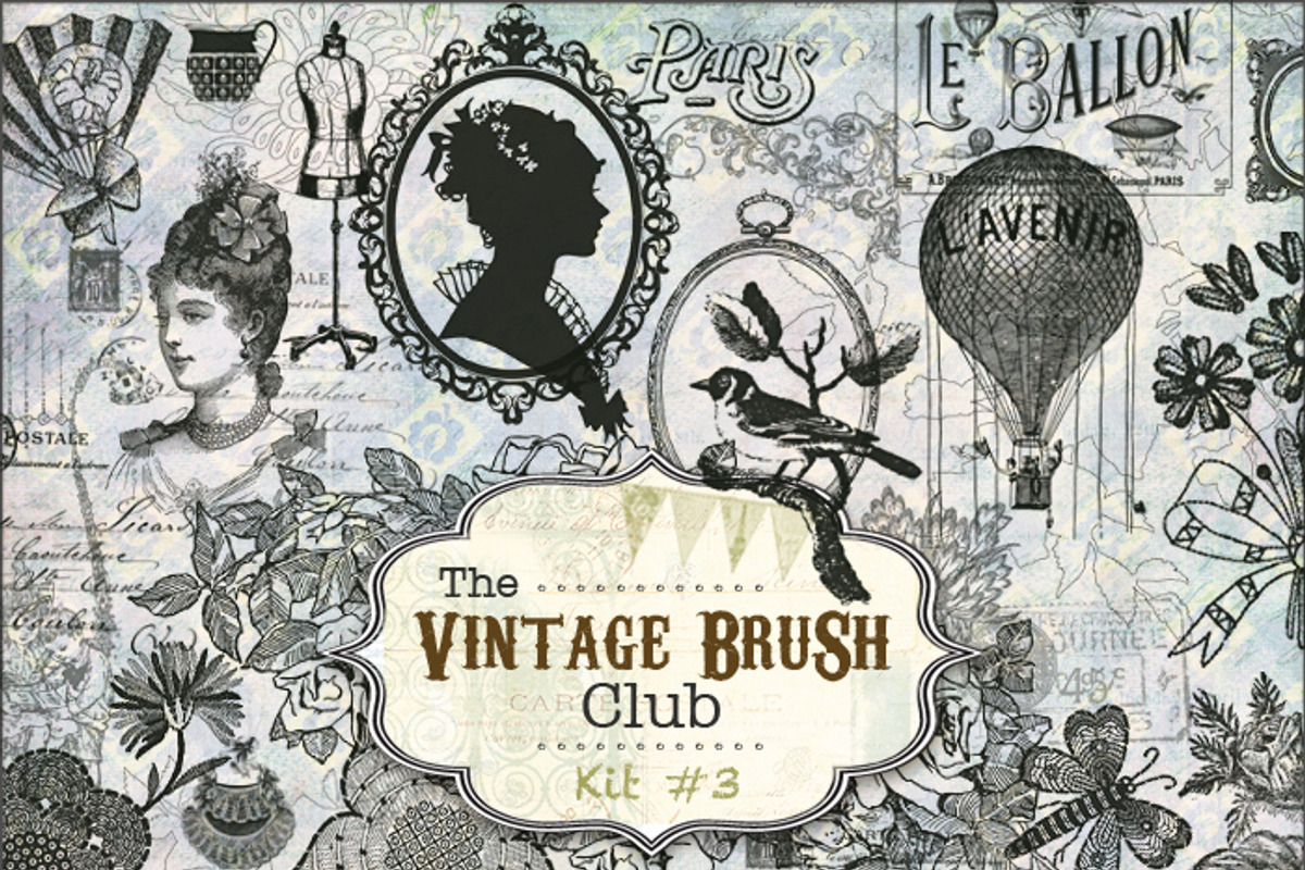 40 Vintage Brushes #3, a Brush Add-On by Jodie Lee Studio