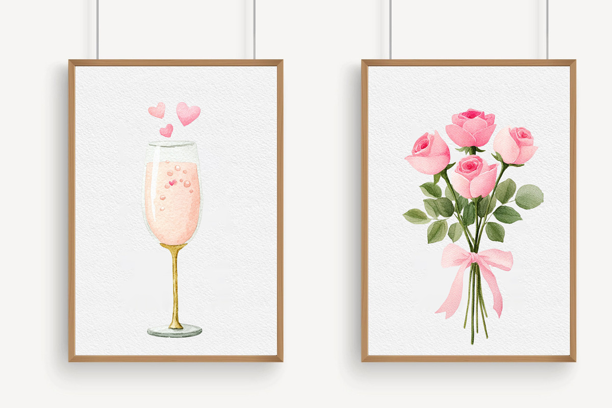 Watercolor Valentine's Day 42 PNG, an Illustration by Libby Wishes (Photo 3 of 7)