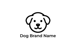 Dog face simple graphic vector logo, a Branding & Logo Template by Vectorium Studio