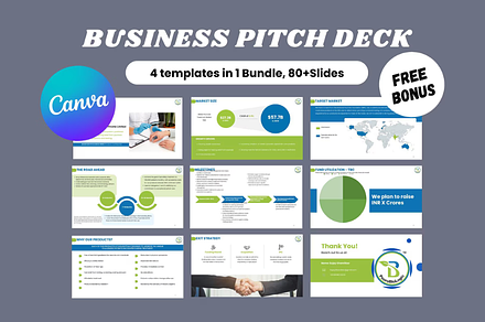 Business Pitch Deck Modern Canva