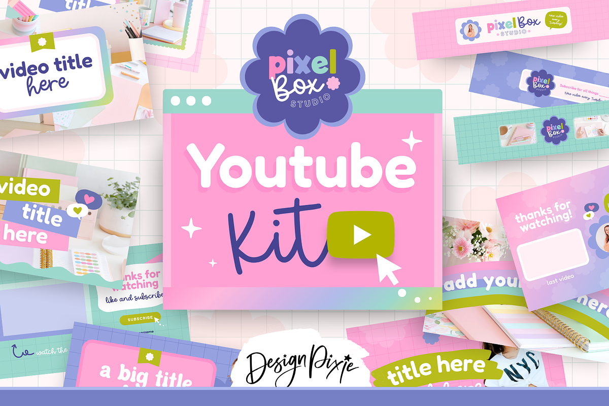 Creative Youtube Branding Kit, a Social Media Template by Design Pixie (Photo 1 of 6)