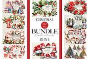 Christmas Bundle, a Seasonal Illustration by Vasmila (Thumbnail 1 of 21)