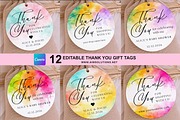Watercolor floral Gift tag bundle, a Card Template by AIW SOLUTIONS (Thumbnail 2 of 6)