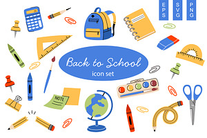 Back to School icon set