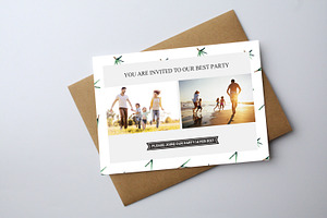 Christmas Typography Card Invitation