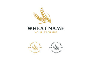 Creative Illustration Wheat Logo