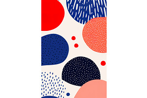 Bold abstract pattern with red and, an Illustration by Lermont51