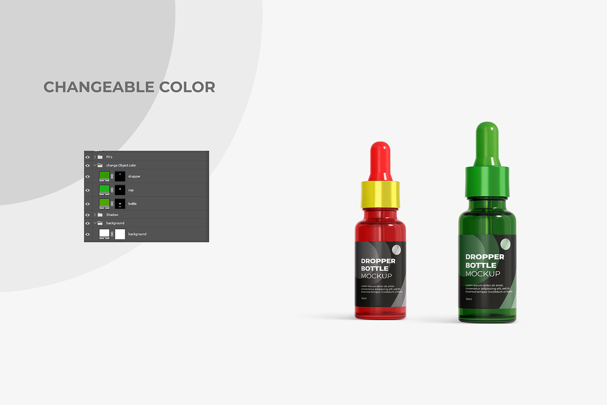Dropper Bottle Mockup, a Packaging Mockup by Adstart (Photo 2 of 4)