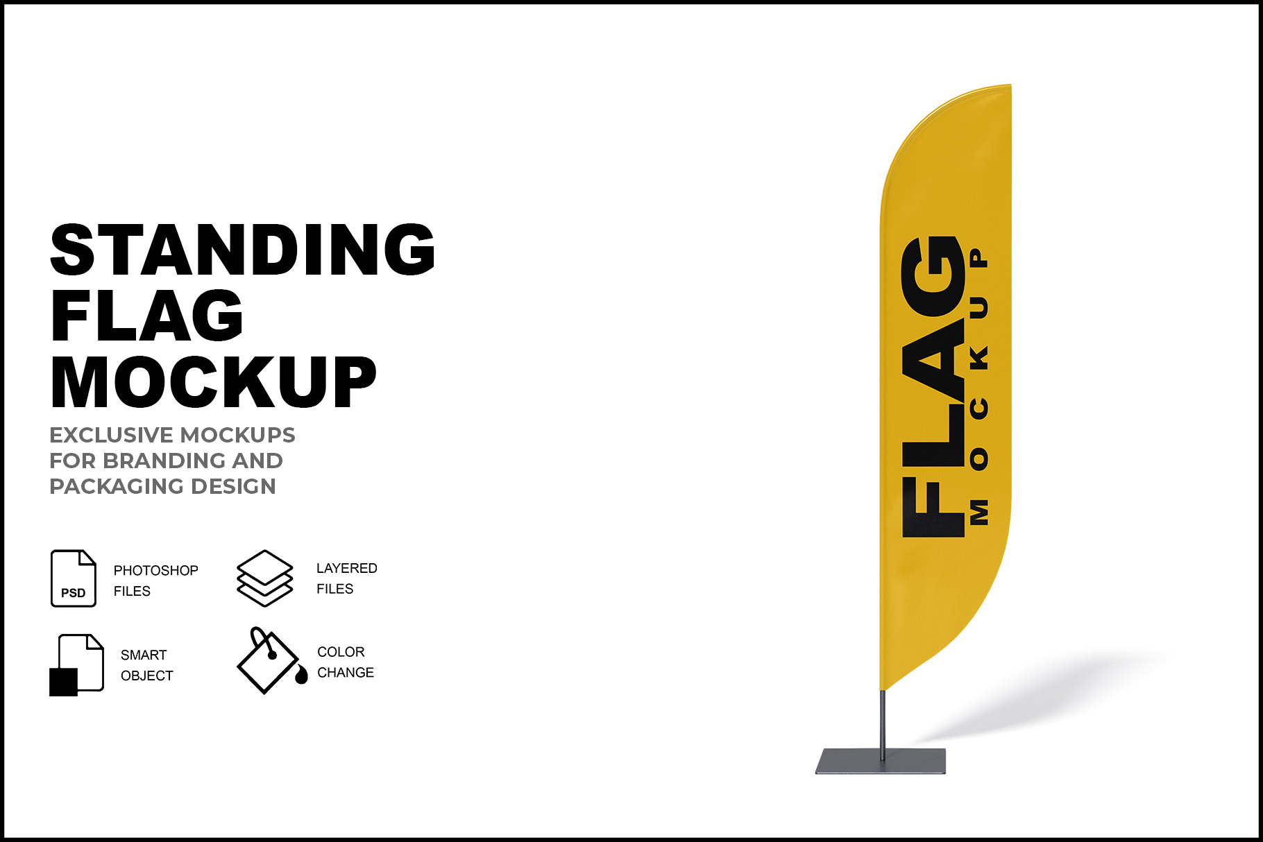 Standing flag mockup creative market
