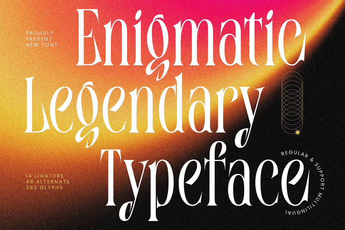 Enigmatic Legendary Modern Serif, a Serif Font by timelesstype.co (Photo 1 of 20)