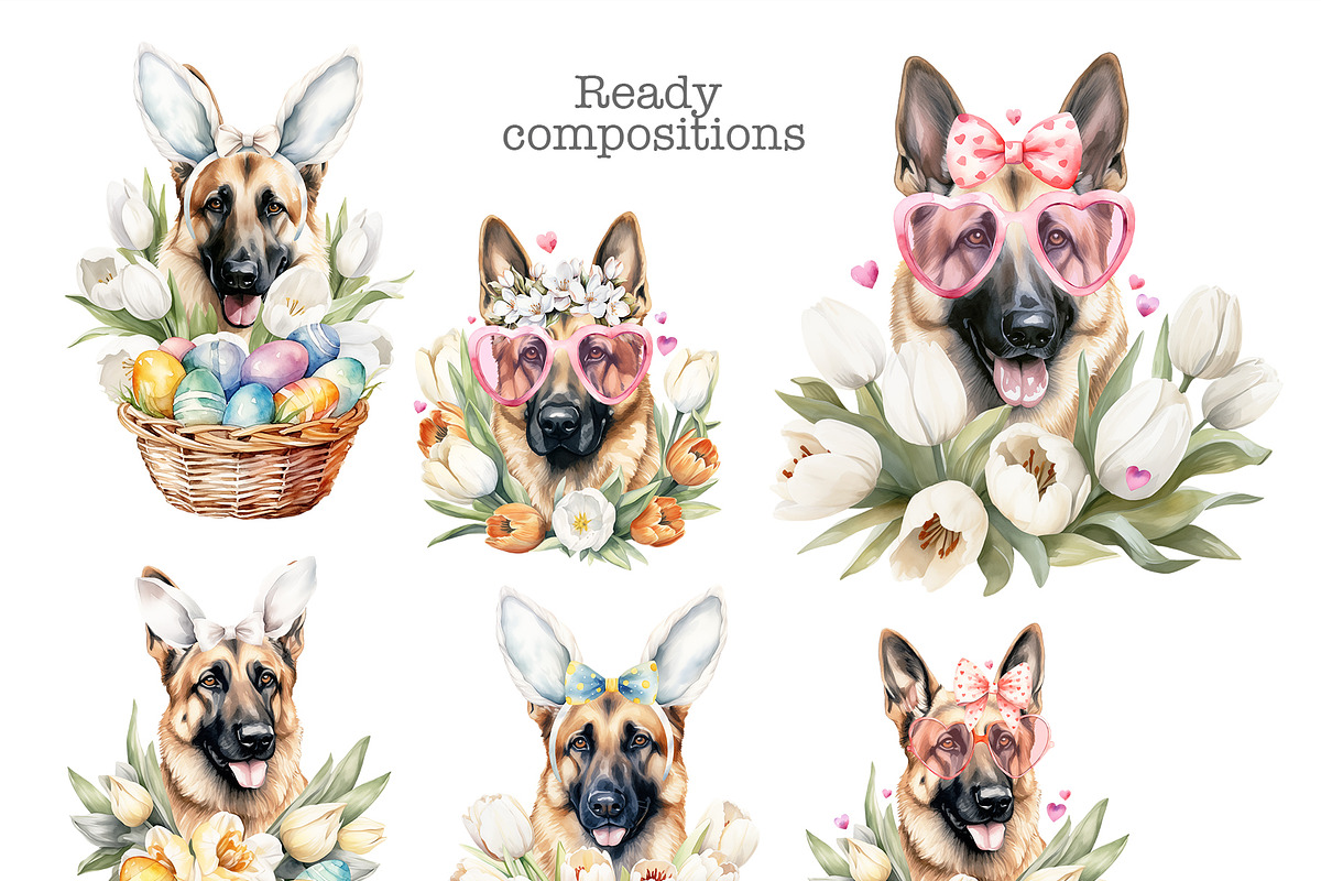 Festive dogs bundle, an Animal Illustration by TheCuteShop (Photo 21 of 33)