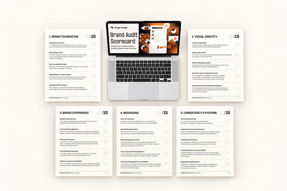 Brand Audit Scorecard Small Business, a Marketing Template by Preyer Design (Photo 2 of 6)
