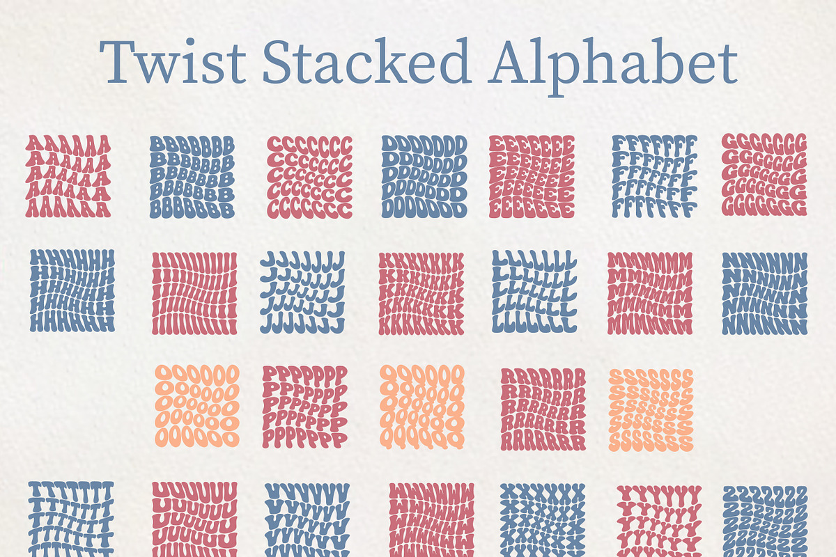Spilt Stacked - Wave Bundle, a Serif Font by MaxArt Foundry (Photo 6 of 13)
