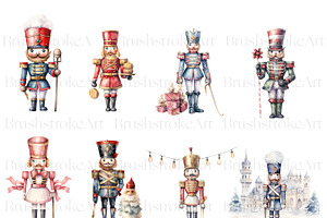 Watercolor Nutcracker Clipart Pack