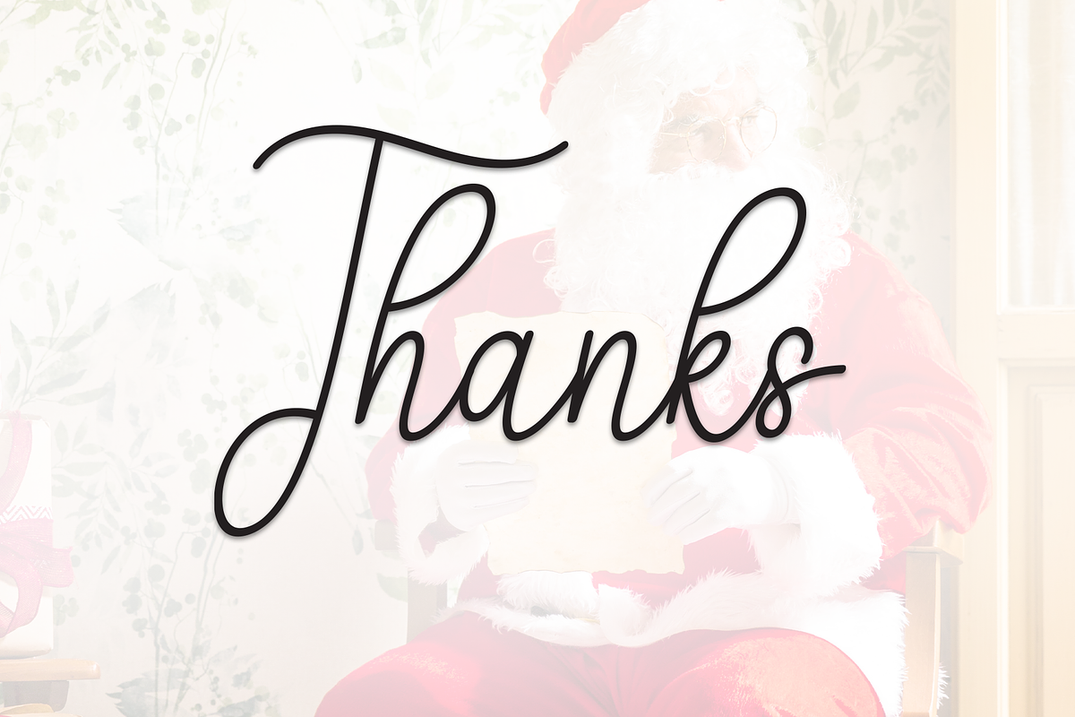Santaclaus | Script Font, a Handwritten Font by Scratchones (Photo 9 of 9)