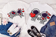 Cute Astronaut couple Valentine day, a Seasonal Illustration by Noey smiley (Thumbnail 9 of 9)