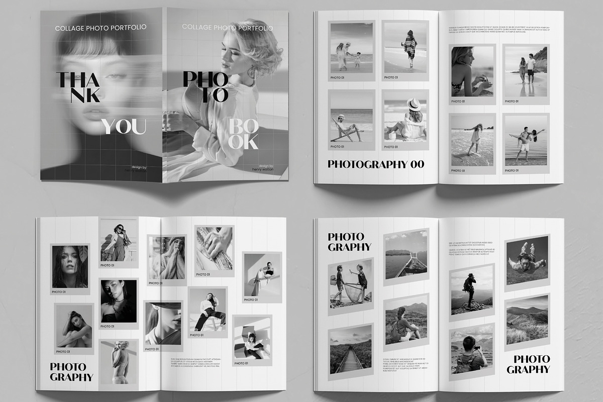 Photobook Collage Layout Template, a Brochure Template by MightyDesign (Photo 2 of 6)