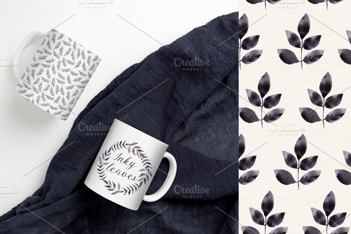 Ink and Gold. Hand drawn clipart, an Illustration by ma_i_vi (Photo 3 of 15)