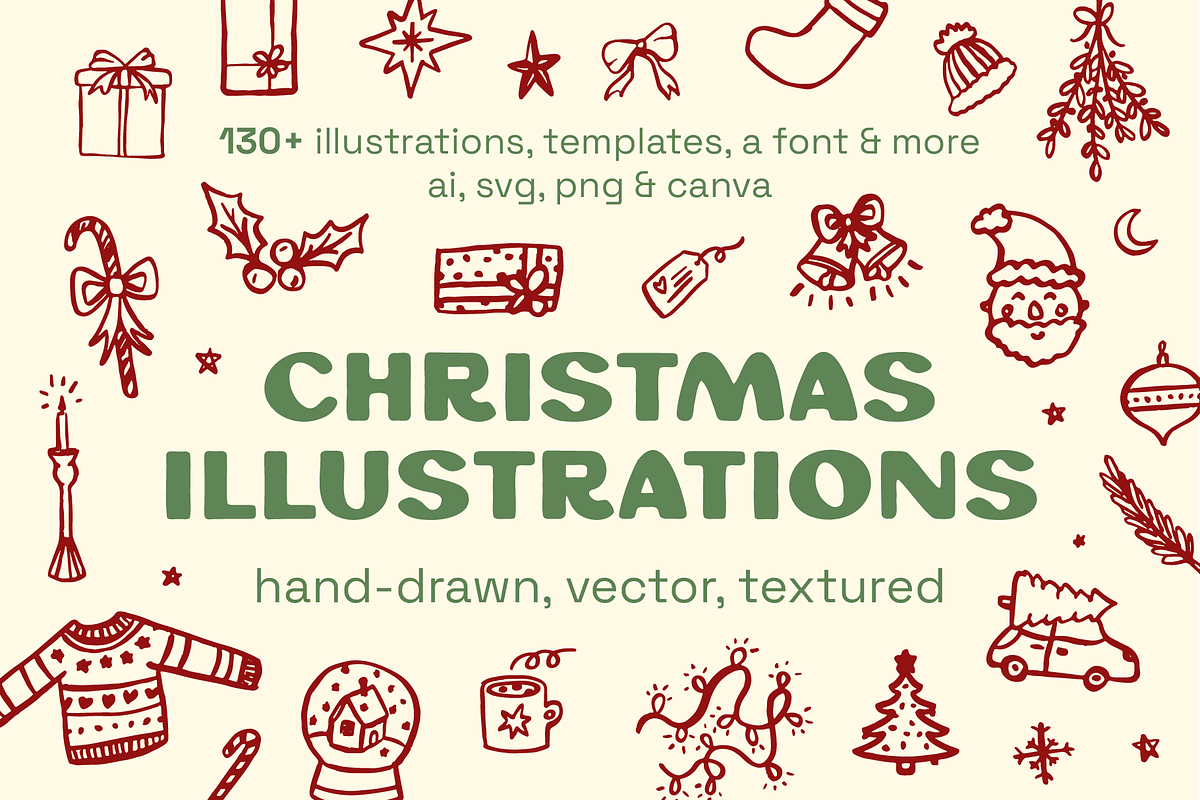Christmas Illustrations, an Object Illustration by sophinka design (Photo 1 of 15)