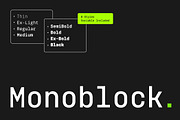 Monoblock, a Font by Glowtype (Thumbnail 1 of 10)