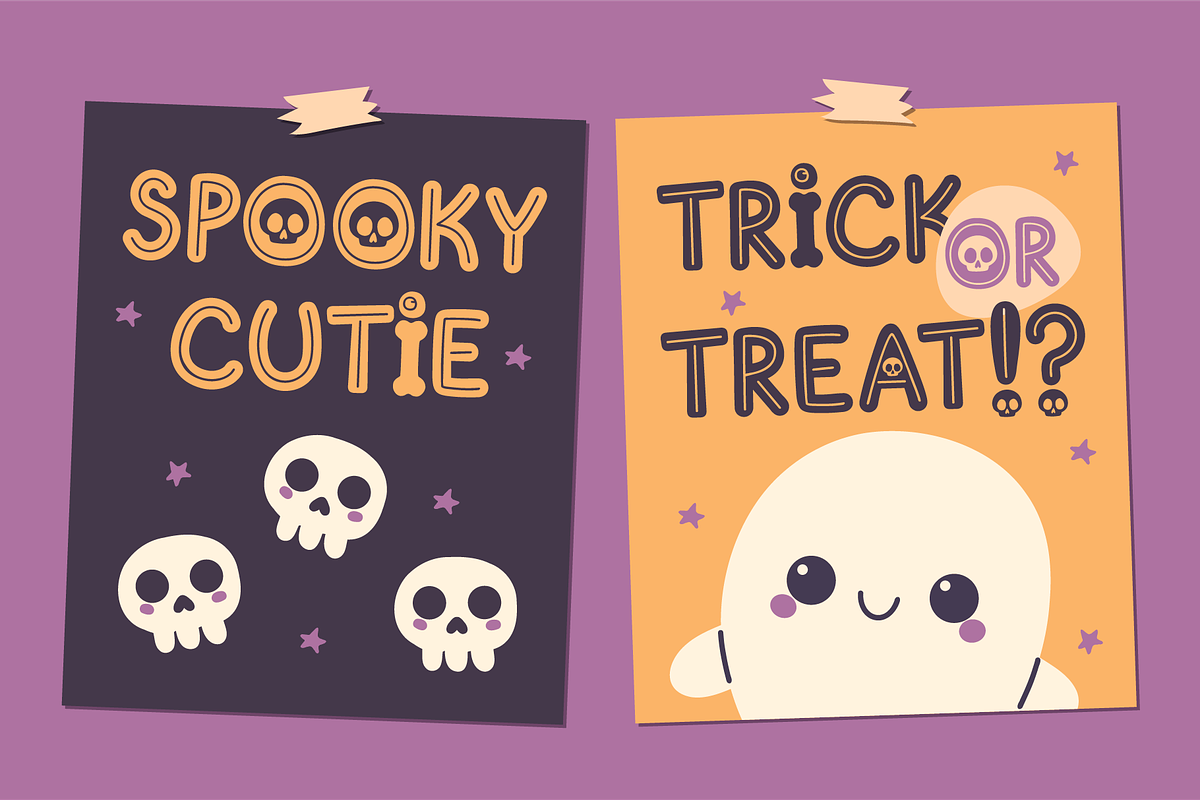 Wrapped Spirit – Cute Spooky Font, a Symbol Font by Huge Dream Studio (Photo 4 of 8)