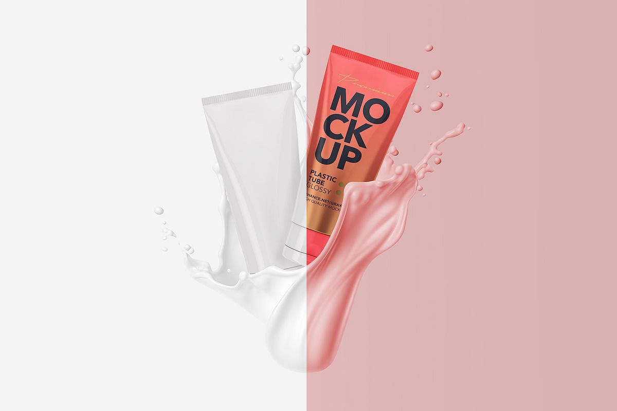 Cosmetic Tube Mockup with Splash, a Product Mockup by Graxaim Mock-up (Photo 5 of 5)