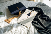 Gold Confetti Graduation Invitation, an Invitation Template by MockupWizard (Thumbnail 2 of 3)