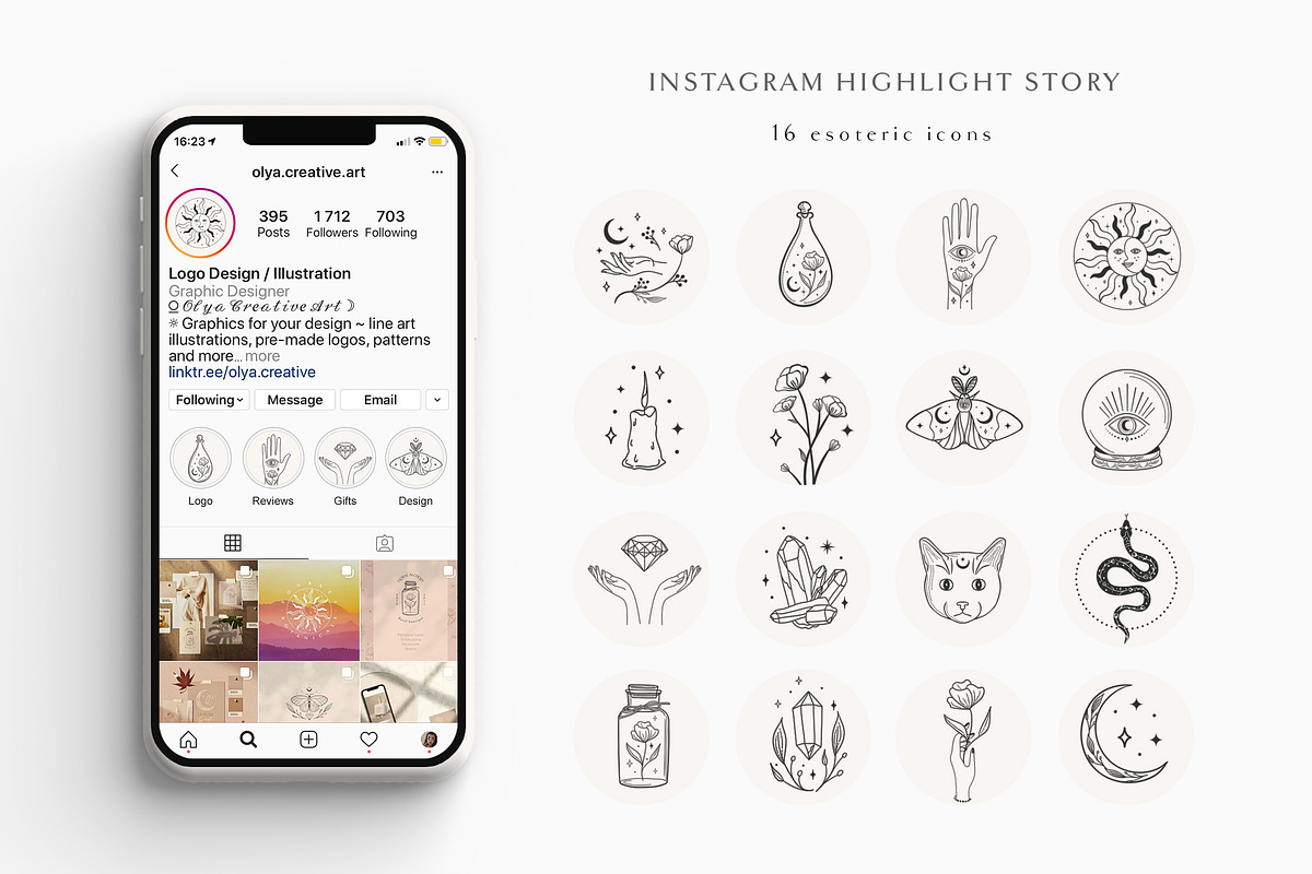 Instagram Highlight Story Templates., a Social Media Template by Olya Creative (Photo 1 of 4)