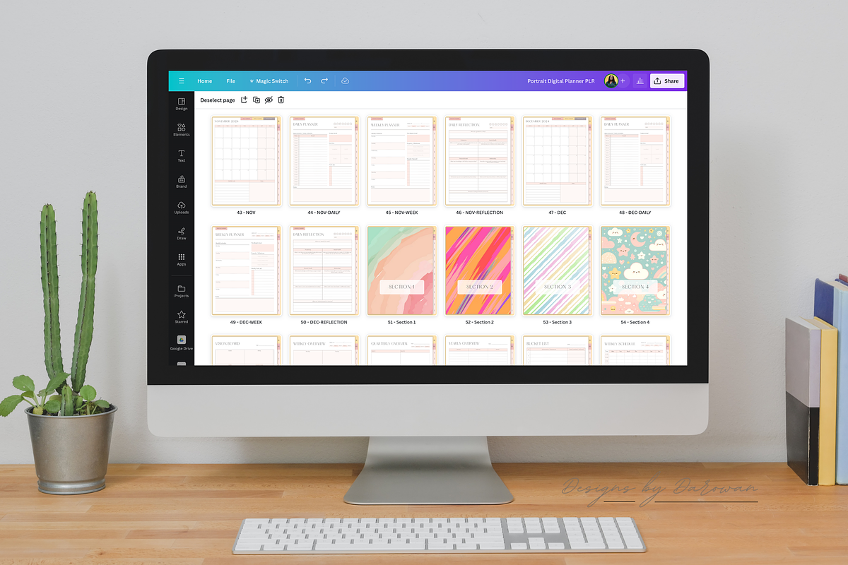 2024 Digital Planner | Canva PLR, a Branding & Logo Template by Designs by Darowan (Photo 8 of 10)