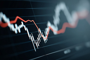 Declining stock market chart with, a Business Photo by MistyDay