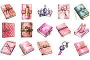 Watercolor Glam Planner clipart, an Illustration by Designking (Thumbnail 2 of 5)