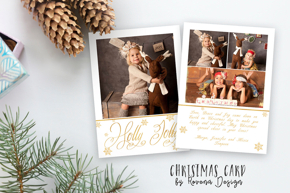 Christmas Card Template, a Card Template by Rovena Design (Photo 3 of 3)