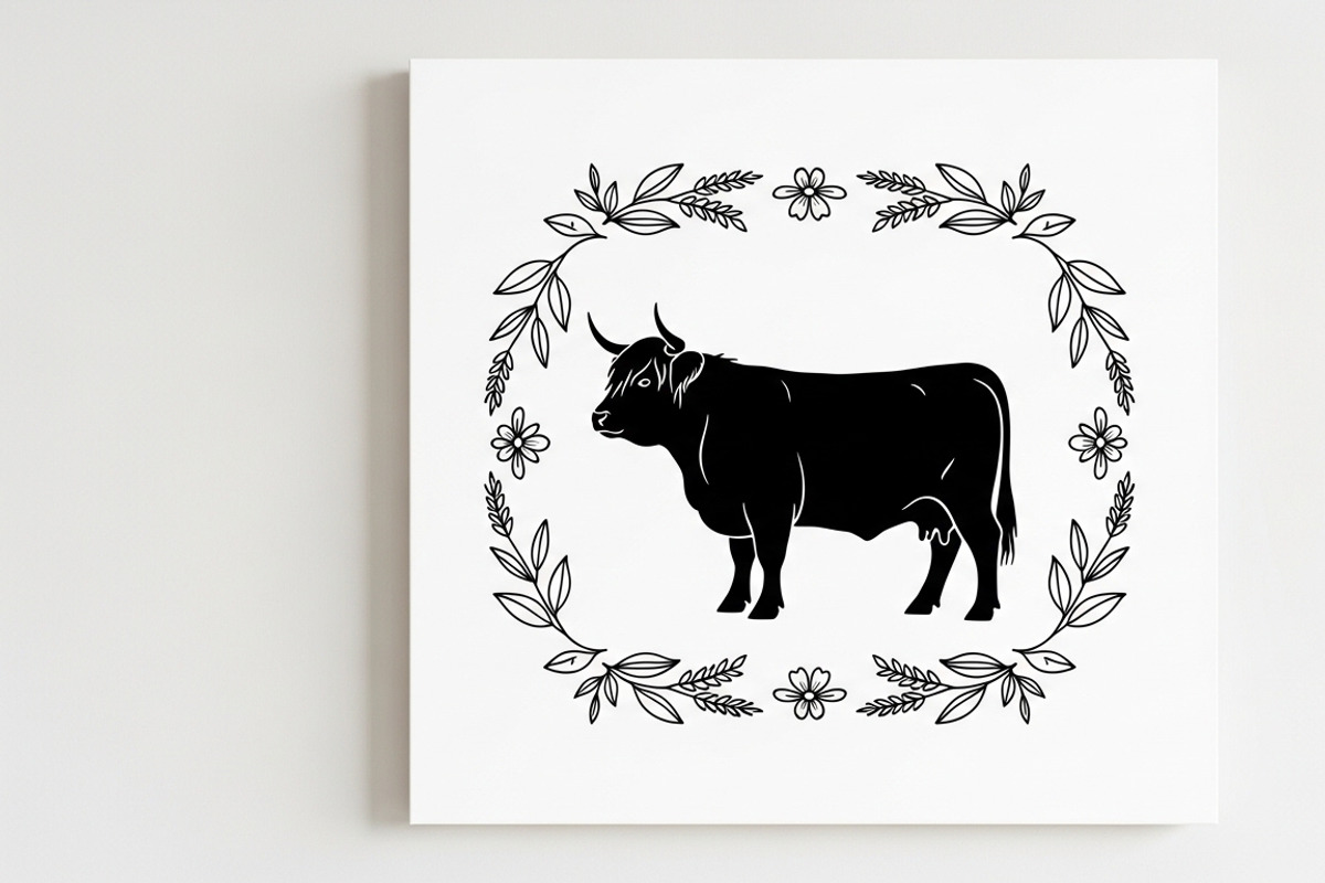 Rustic Highland cow wall art design, an Illustration by Amazin_art (Photo 11 of 40)