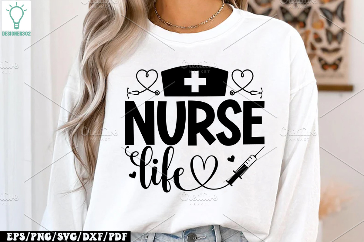 Nurse SVG Bundle, Nurse Quotes SVG, a Graphic by Designer302 (Photo 15 of 32)