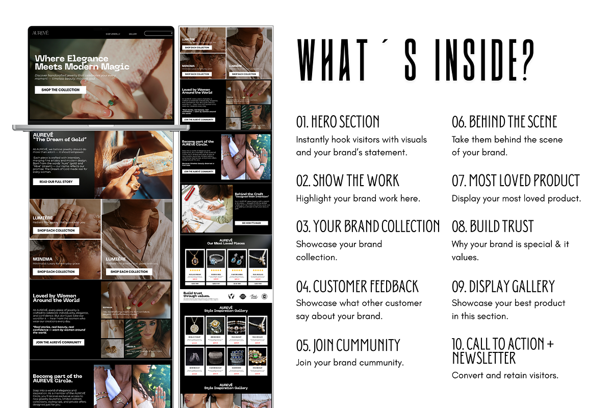 Jewellery Website Templates Design preview 3