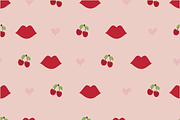 Cherry, Daisy, Lips, Seamless 10 pk, a Pattern Graphic by Amy Lynn Grover (Thumbnail 2 of 10)