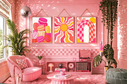 100 Retro Pink Girly Wall Art Prints, a Decorative Illustration by Matisse Studio (Thumbnail 5 of 10)